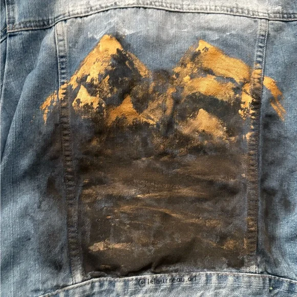 Hand painted Denim Jacket - Picture 2 of 4
